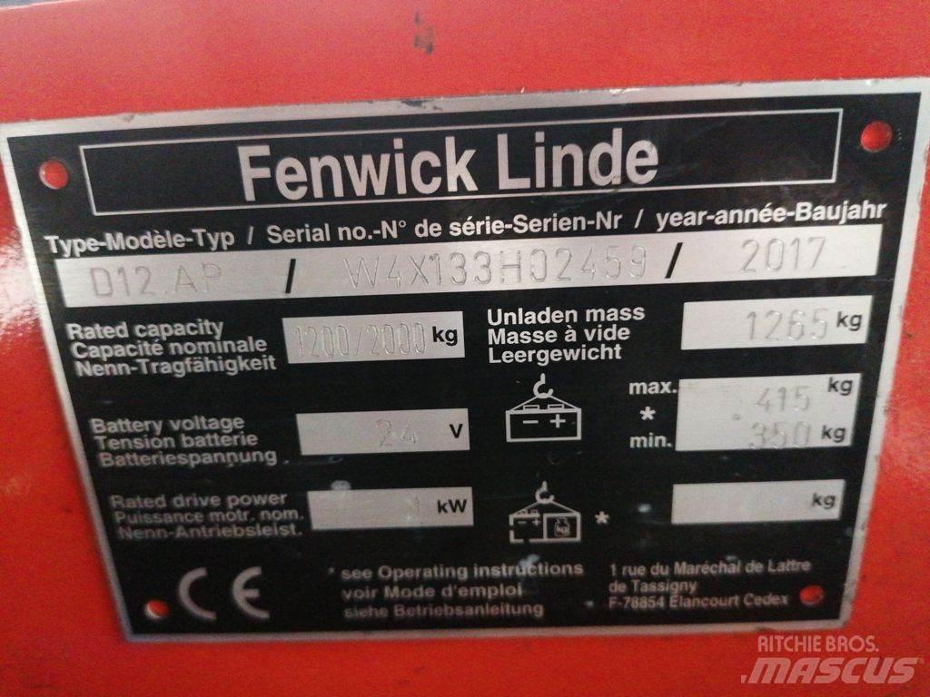 Linde D12AP Ručne vedené vysokozdvižné vozíky