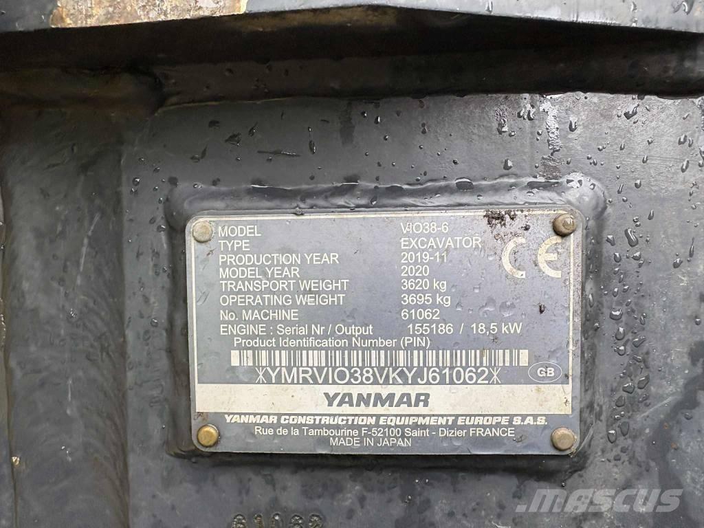 Yanmar Vio 38 Mini rýpadlá < 7t