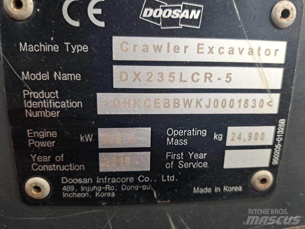 Doosan DX 235 LCR-5 Pásové rýpadlá