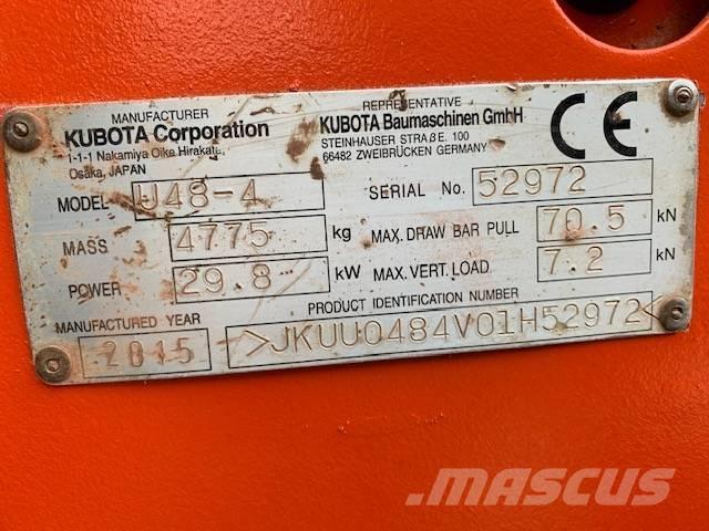 Kubota U 48-4 Mini rýpadlá < 7t