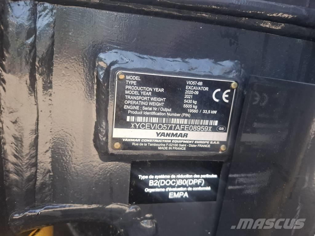 Yanmar vio 57-6B Mini rýpadlá < 7t