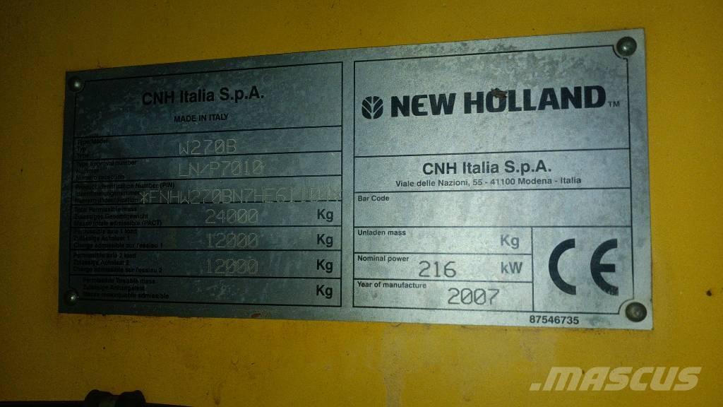 New Holland W 270 B Kolesové nakladače