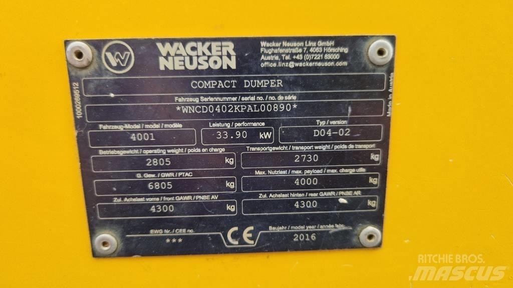 Wacker Neuson 4001 Stavebné sklápače