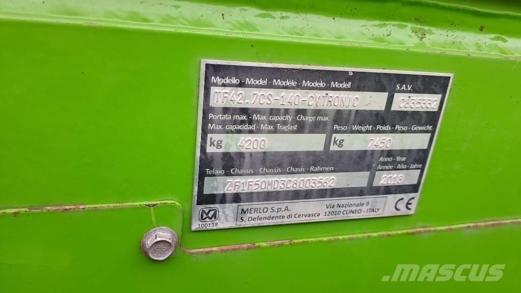 Merlo TF 42.7 CS-140 Teleskopické kolesové nakladače