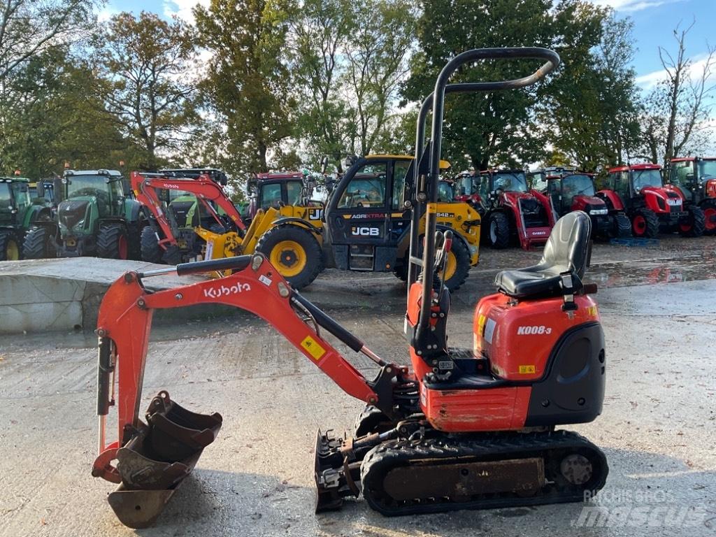 Kubota K 008-3 Mini rýpadlá < 7t