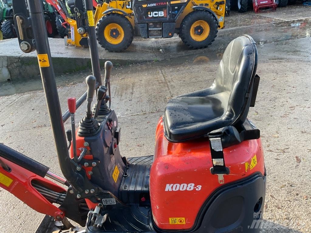 Kubota K 008-3 Mini rýpadlá < 7t