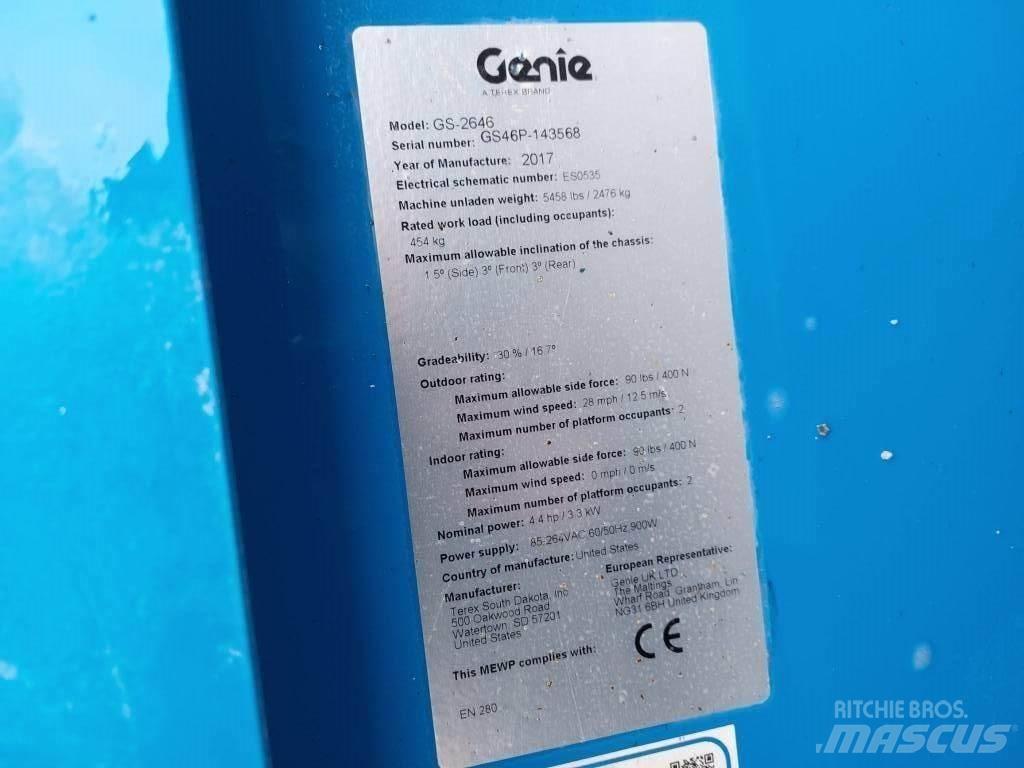 Genie GS 2646 Nožnicové zdvíhacie plošiny