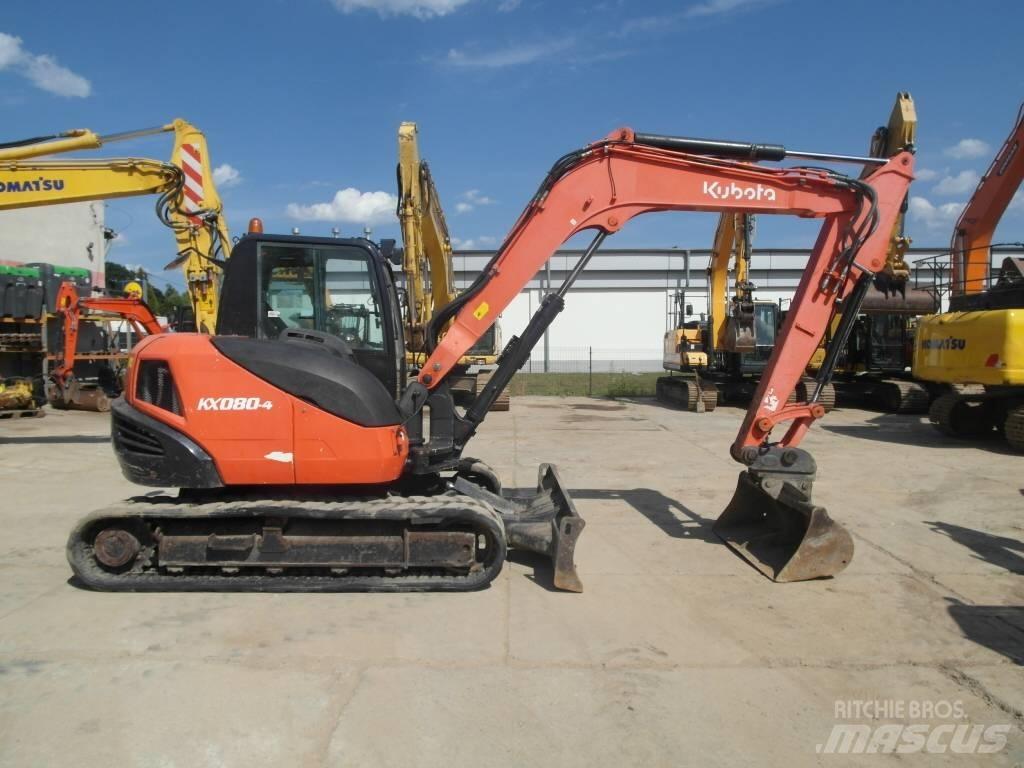 Kubota KX 080-4 Midi rýpadlá 7 t - 12 t