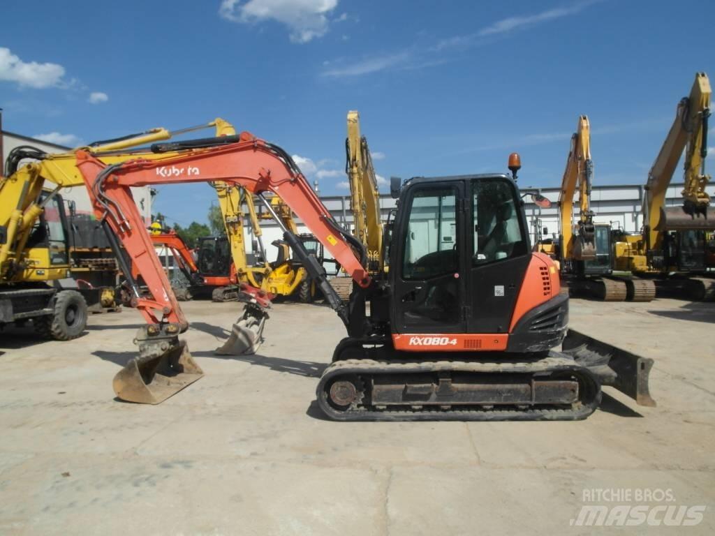 Kubota KX 080-4 Midi rýpadlá 7 t - 12 t