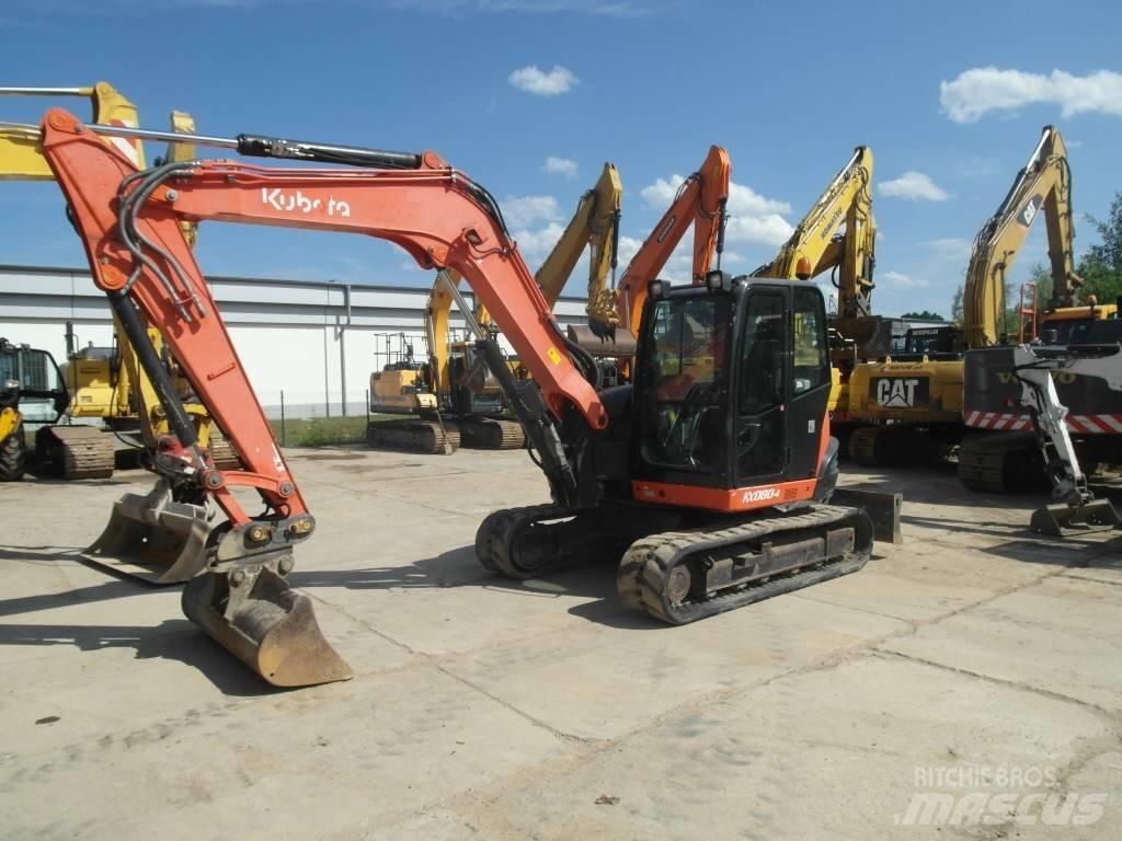 Kubota KX 080-4 Midi rýpadlá 7 t - 12 t
