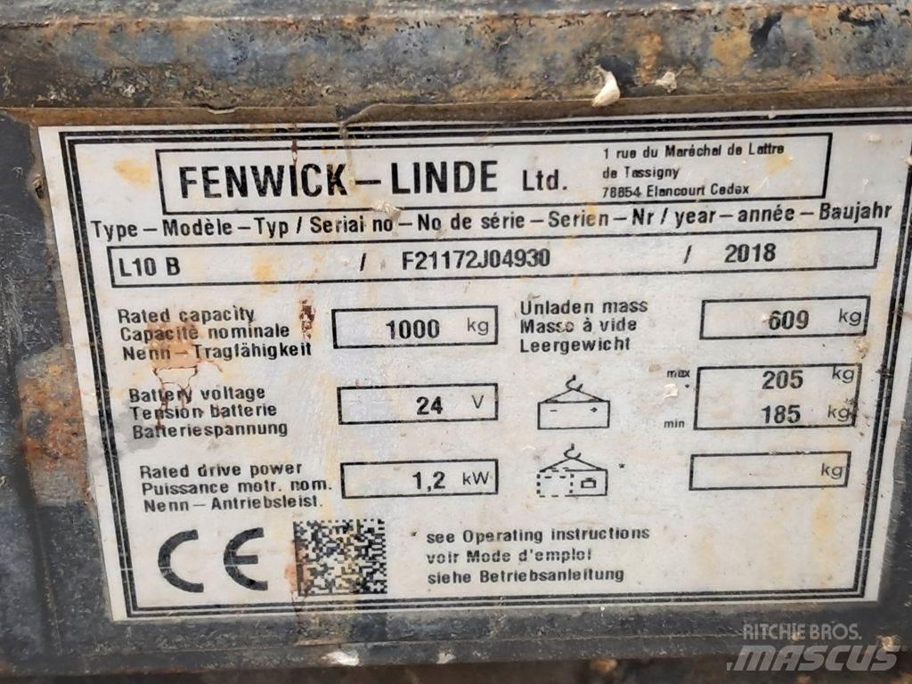 Linde L10B Ručne vedené vysokozdvižné vozíky