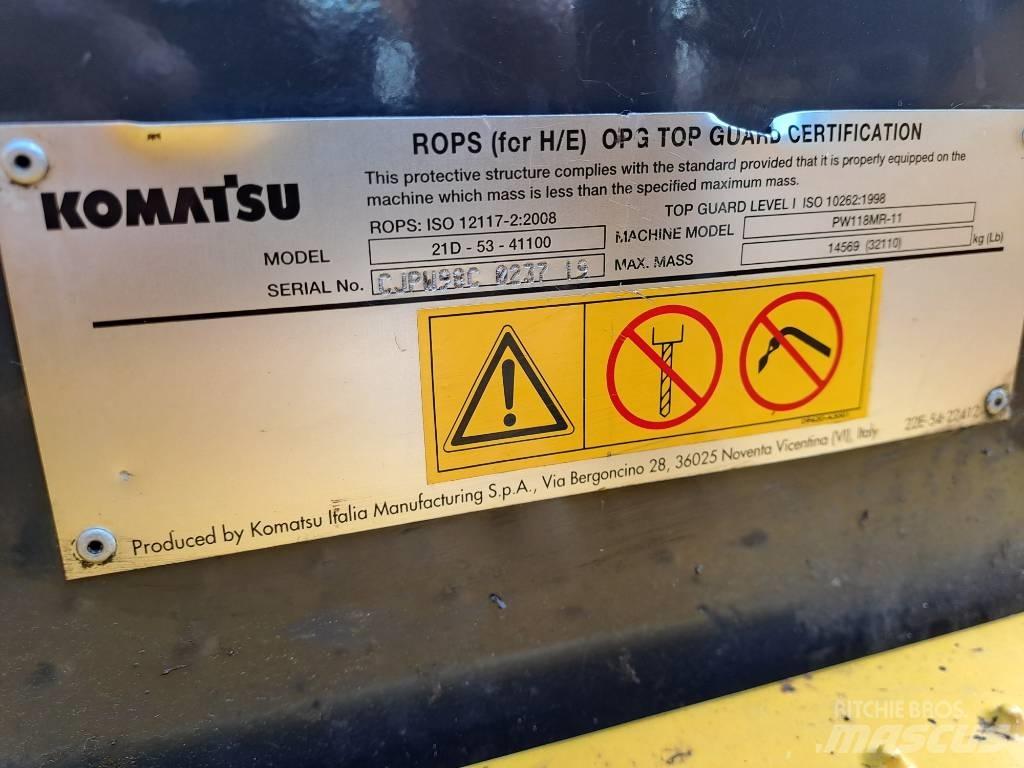 Komatsu PW118MR-11 Kolesové rýpadlá