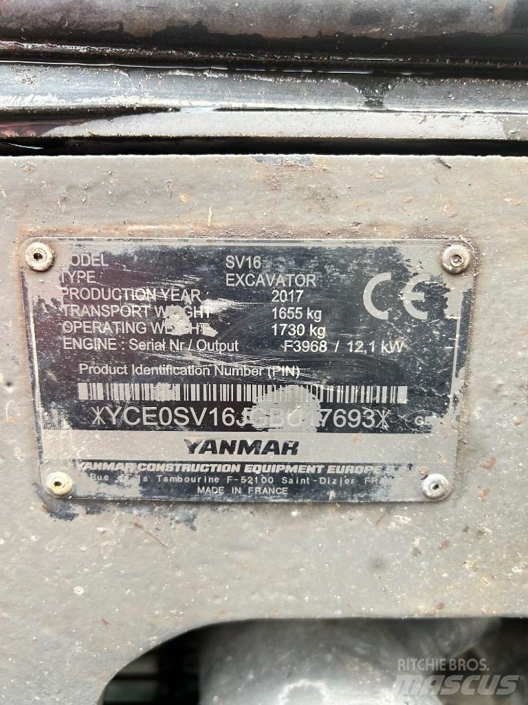 Yanmar SV 16 Mini rýpadlá < 7t