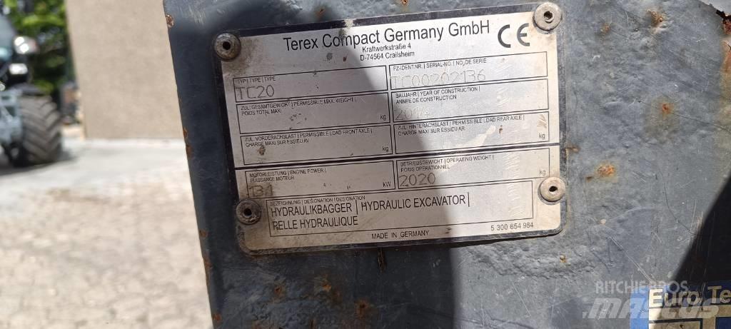 Terex TC 20 Mini rýpadlá < 7t