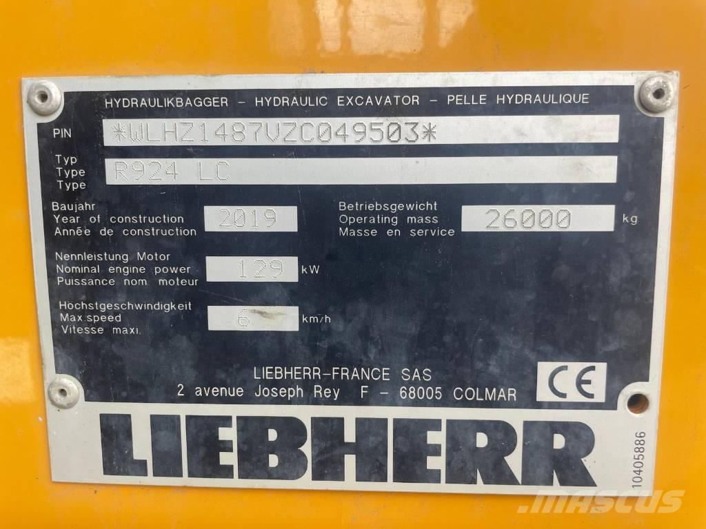 Liebherr R924 G8 Pásové rýpadlá