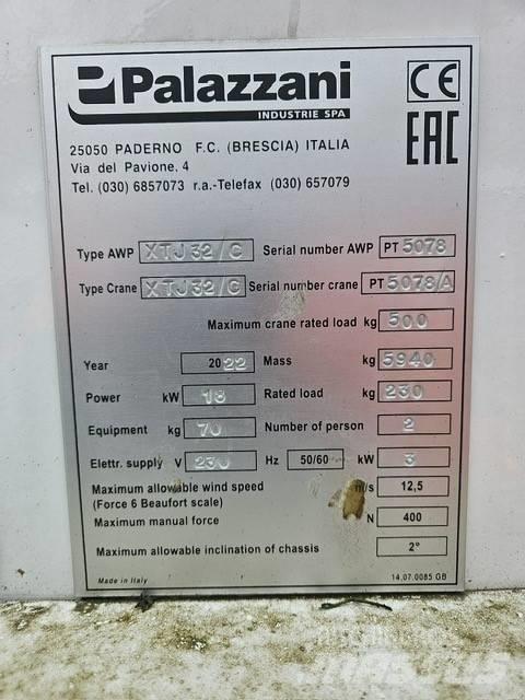 Palazzani XTJ 32C Ďalšie zdvíhacie zariadenia a plošiny