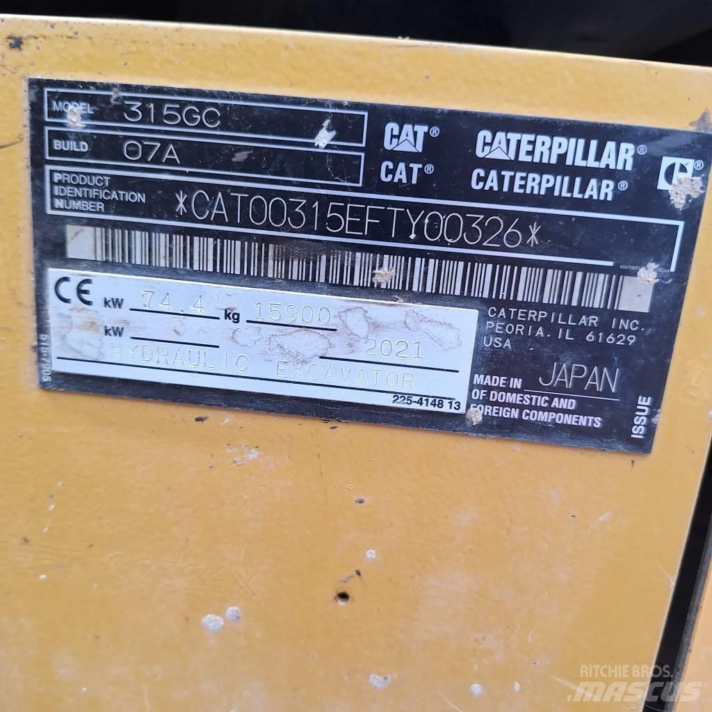 CAT 315 Pásové rýpadlá