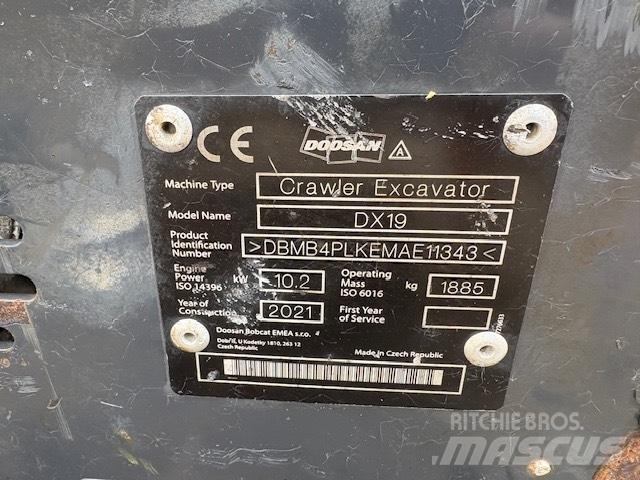Doosan DX 19Z Mini rýpadlá < 7t