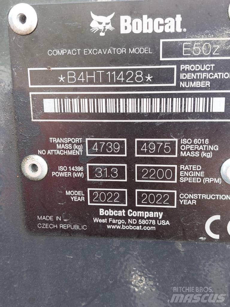 Bobcat E50z Mini rýpadlá < 7t