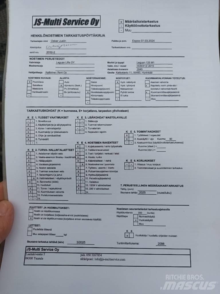 Leguan 125 Kompaktné samohybné kĺbové plošiny