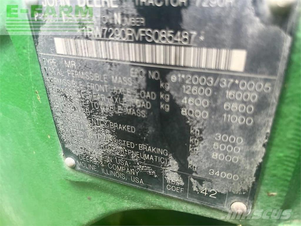 John Deere 7290r Traktory