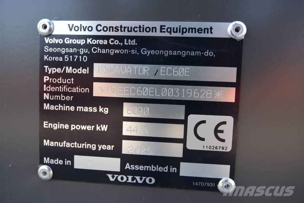 Volvo EC 60 E Mini rýpadlá < 7t