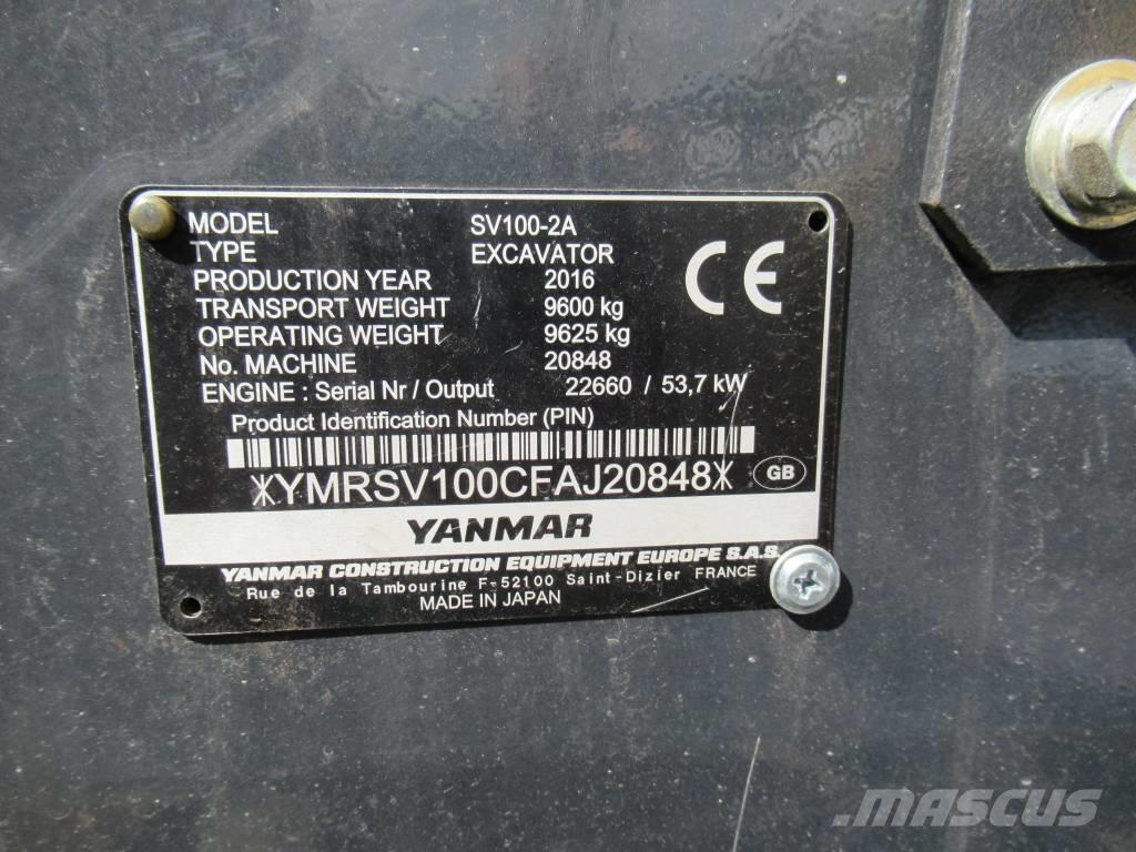 Yanmar SV 100-2A Midi rýpadlá 7 t - 12 t