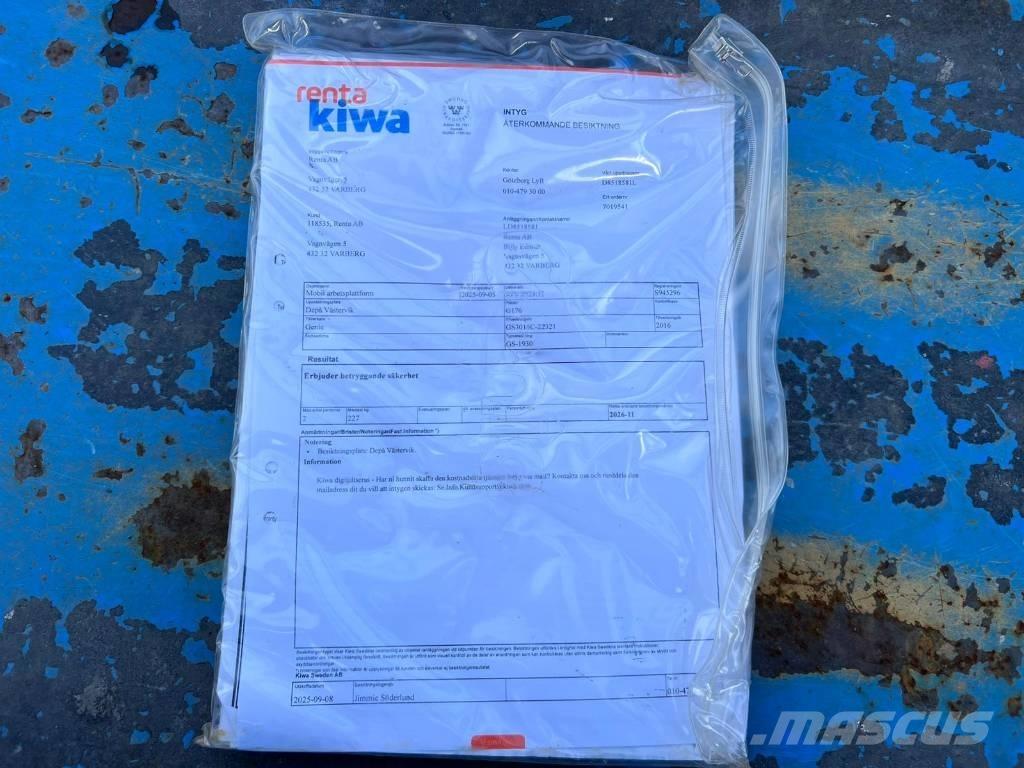 Genie GS 1930 Nožnicové zdvíhacie plošiny