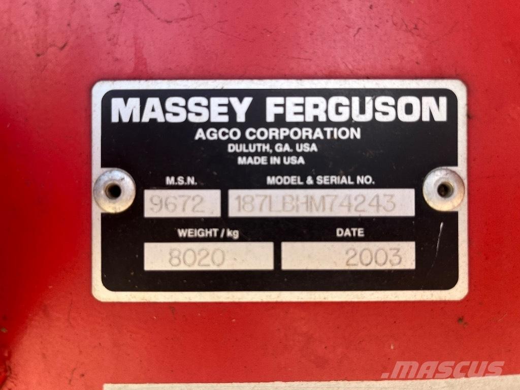 Massey Ferguson 187 Lisy na hranaté balíky