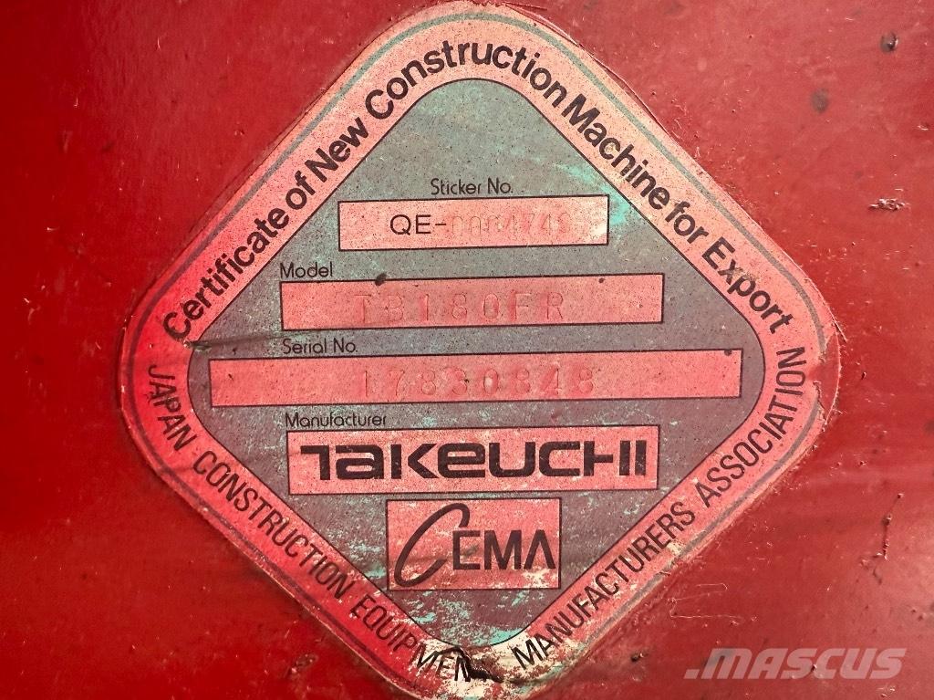 Takeuchi TB 180 FR Midi rýpadlá 7 t - 12 t