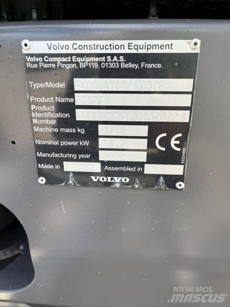 Volvo EC37F Mini rýpadlá < 7t