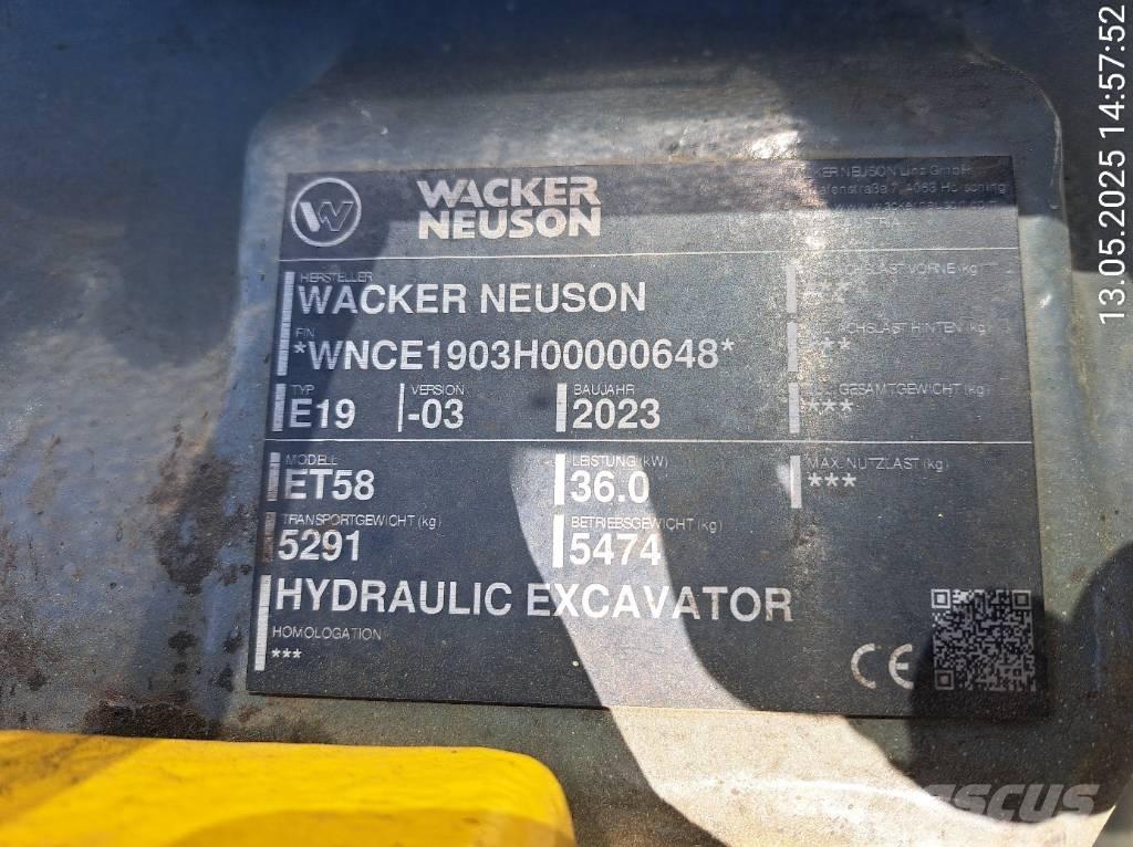 Wacker Neuson ET58 Pásové rýpadlá