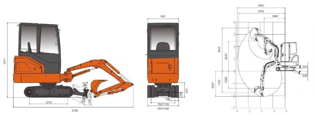 Lonking CDM6020 6020 Pásové rýpadlá