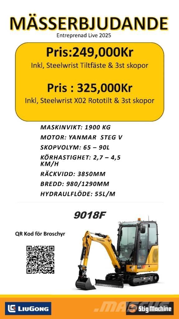 LiuGong 9018 F Mini rýpadlá < 7t