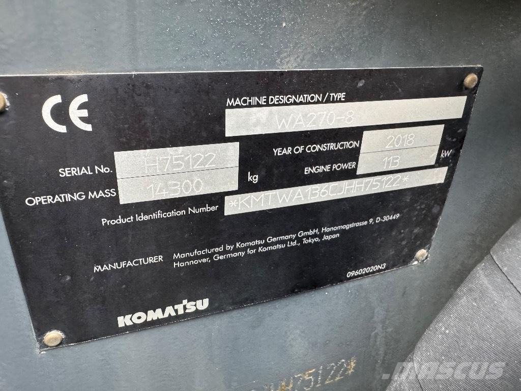 Komatsu WA 270-8 Kolesové nakladače