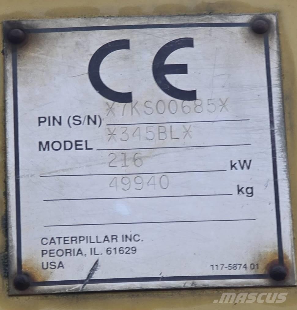 CAT 345 B L Pásové rýpadlá