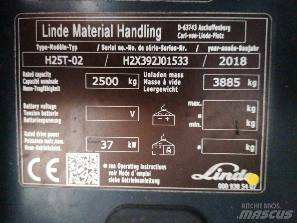 Linde H25T-02 LPG vozíky