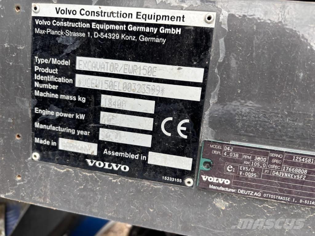 Volvo EWR 150 E Kolesové rýpadlá