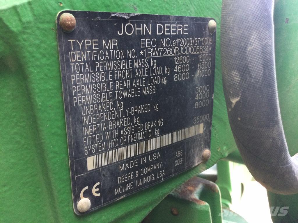 John Deere 7260R Traktory