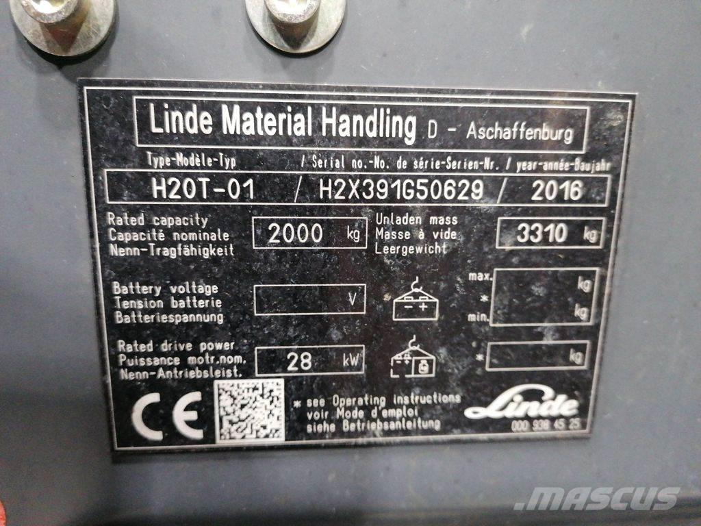 Linde H20T-01 LPG vozíky