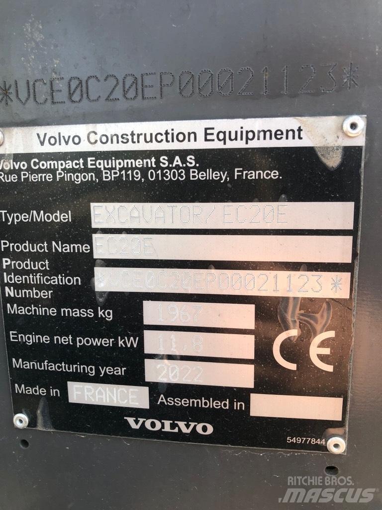 Volvo EC 20 E Mini rýpadlá < 7t
