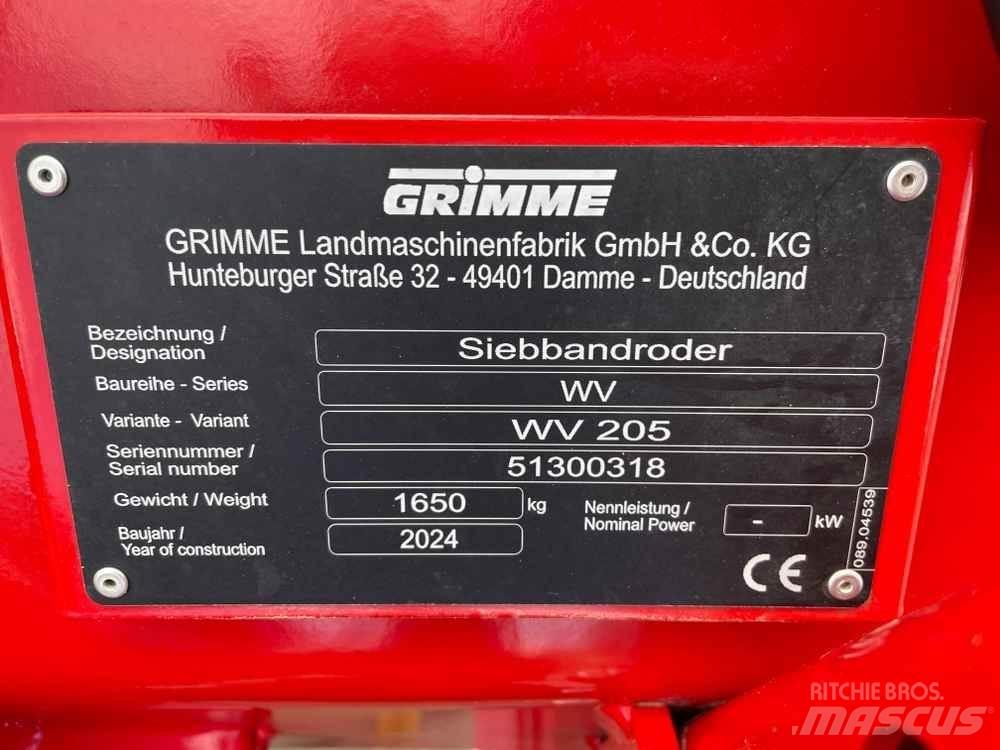 Grimme WV 205 Ďalšie poľnohospodárske stroje