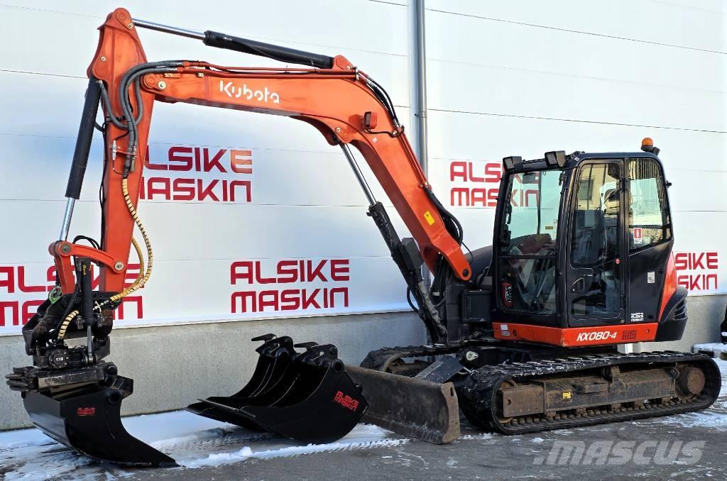 Kubota KX 080-4 Midi rýpadlá 7 t - 12 t