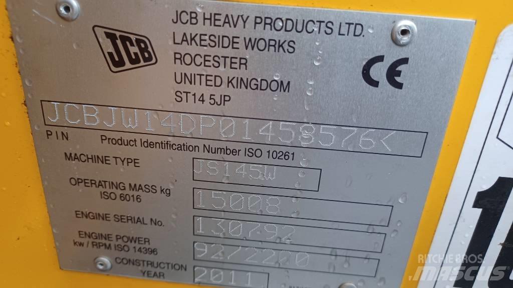JCB JS 145 W Kolesové rýpadlá