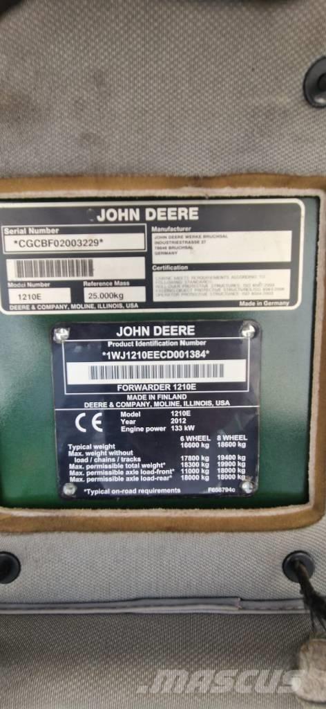 John Deere 1210 E Lesné traktory