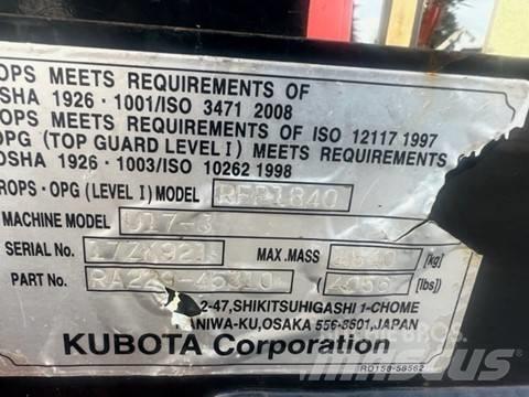 Kubota U 17-3 Mini rýpadlá < 7t