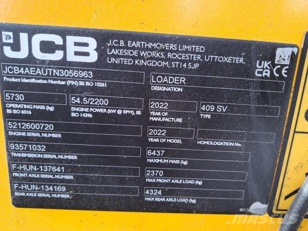 JCB 409 Kolesové nakladače
