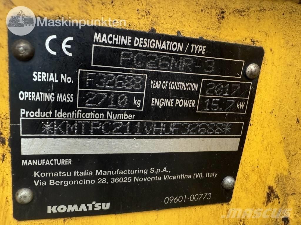 Komatsu PC 26 MR Mini rýpadlá < 7t
