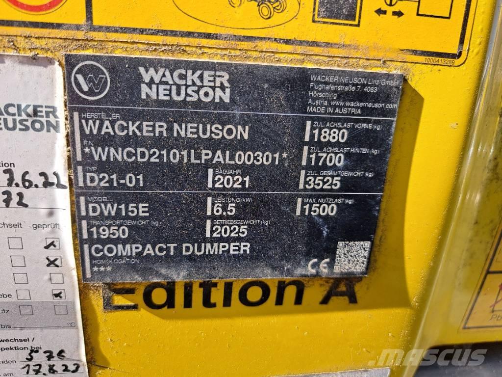 Wacker Neuson DW15e Stavebné sklápače