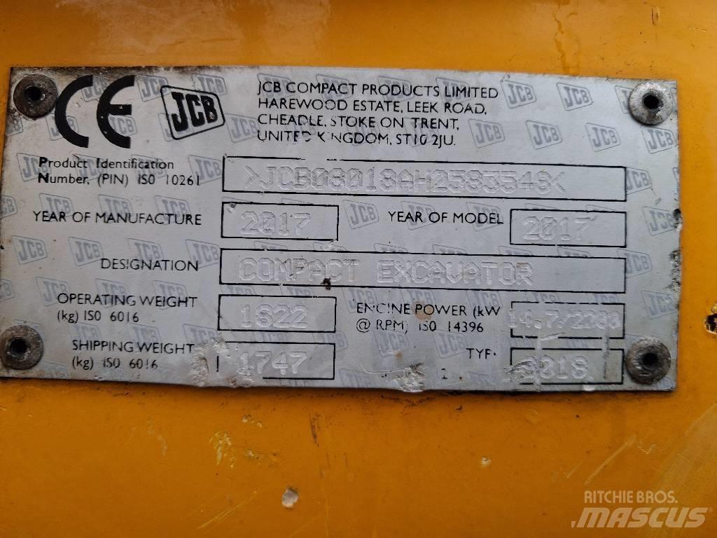 JCB 8018 CTS Mini rýpadlá < 7t